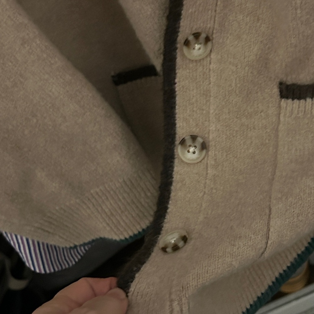 Scotch & soda unisex jersey sweater, new, tan with black strips and black logo. - Picture 7 of 12
